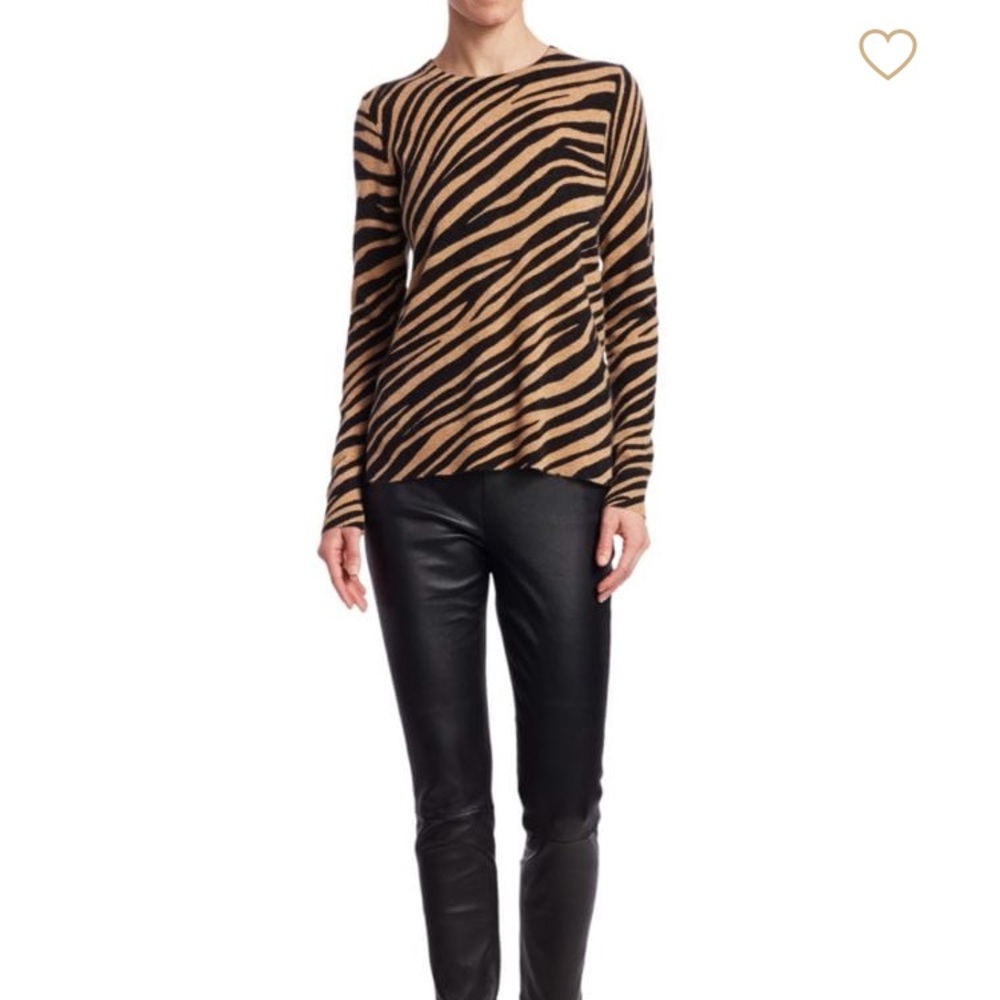 Saks Fifth Avenue Cashmere Animal Print Sweater